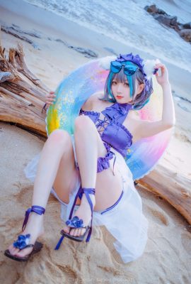 Traje de baño Azur Lane Cheshire Cat @无正Ryou · (Fotografía: @新蓝CinLean) (9P)