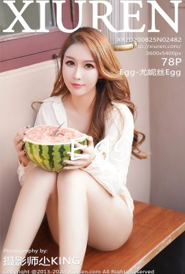 (Xiuren Show Network Series) 2020.08.25 Vol.2482 Egg-Eunice Egg versiónpleta sin foto de marca de agua (79P)