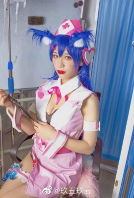 Enfermera atenta de Ahri de League of Legends @雪野ya (Fotografía: @九五九五) (9P)