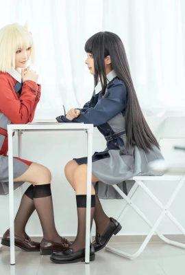 Chunmomo (蠿沫沫) y Taoliangazhai cosplay de Chisato y Takina – Lycoris Recoil (58P)