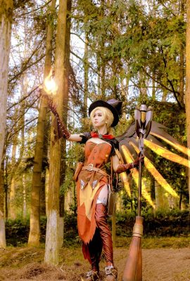 Shimada Bear-Overwatch Imagen de Halloween Angel Slim Witch COS Largometraje Angela Ziegler