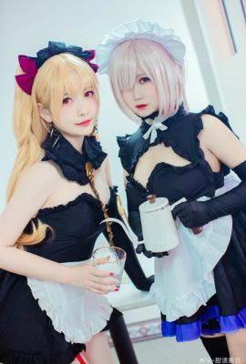 Fate/GrandOrder Doujin Maid ver. Ereshkigal: @-humo dulce encurtido-, Mash Kirilet: @radar enano congelado rápidamente (9P)