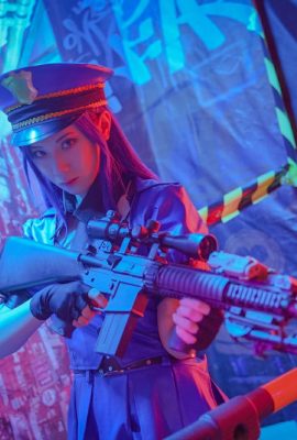 Francotiradora policía Caitlin de League of Legends @虎虎十号 (9P)