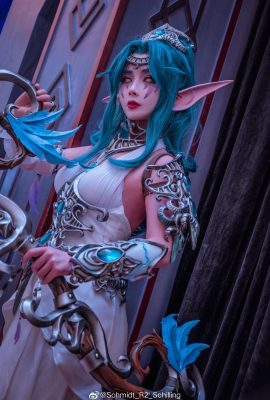 World of Warcraft Tyrande @肉丝热热子 (Fotografía: @Schmidt_R2_Schilling) (Exposición de la gira nacional de World of Warcraft) (9P)