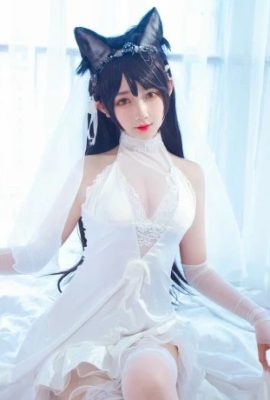 Vestido de novia blanco Azur Lane Atago porque vestido de novia blanco puro hermoso e impecable (18P)