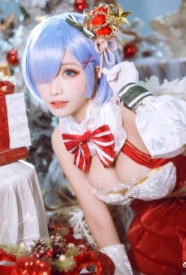 Rem Christmas ver hermoso y suave vestido navideño cn flow one (9P)