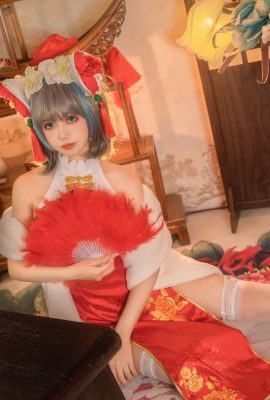 Cheongsam de fan de Azur Lane Cheshire @lily哩哩丶 (9P)