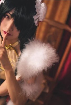 «Date A Live» Tokisaki Kurumi White Año Nuevo Cheongsam COSPLAY (114P)